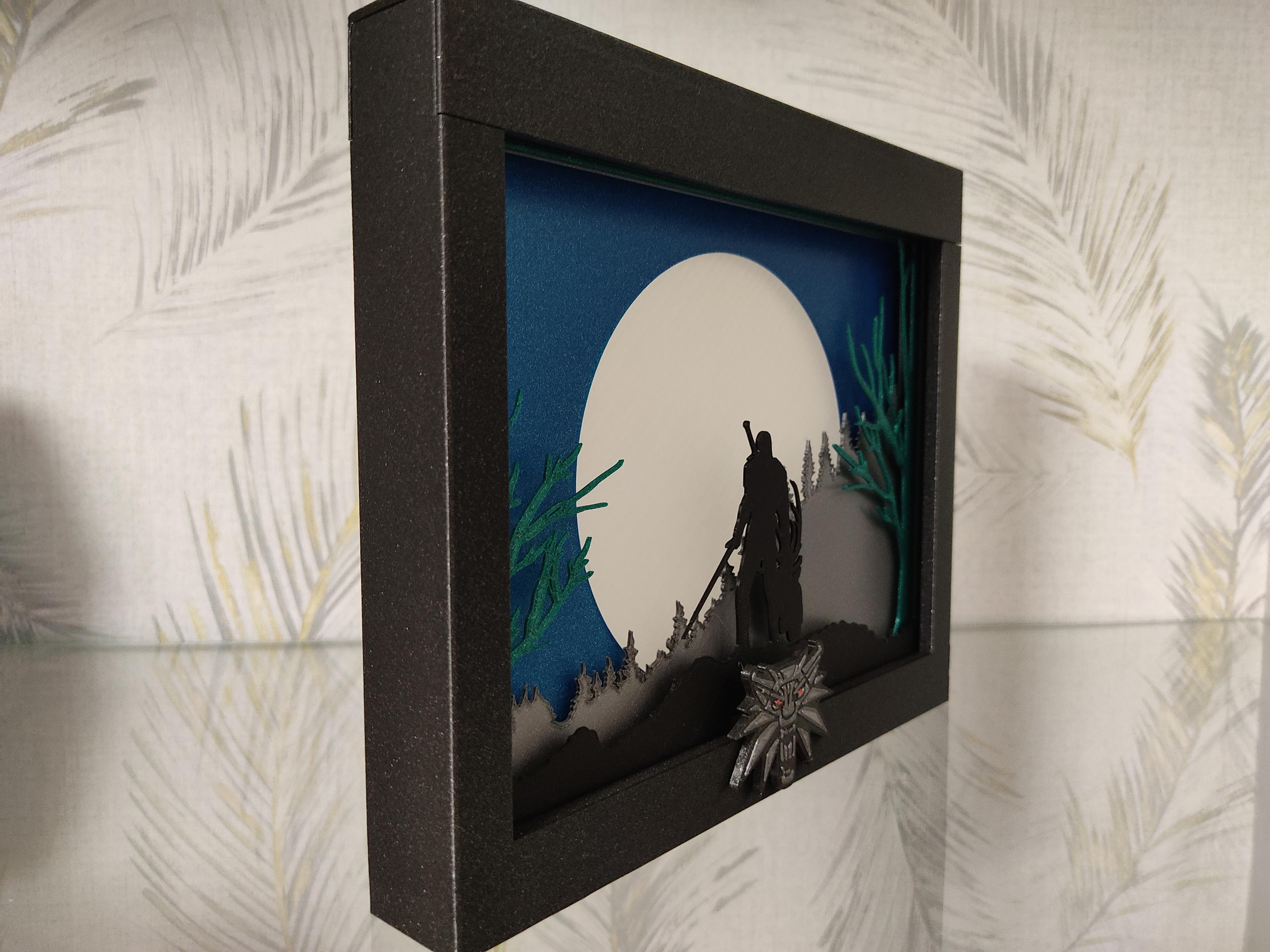 The witcher plates for light and shadow box 3d model