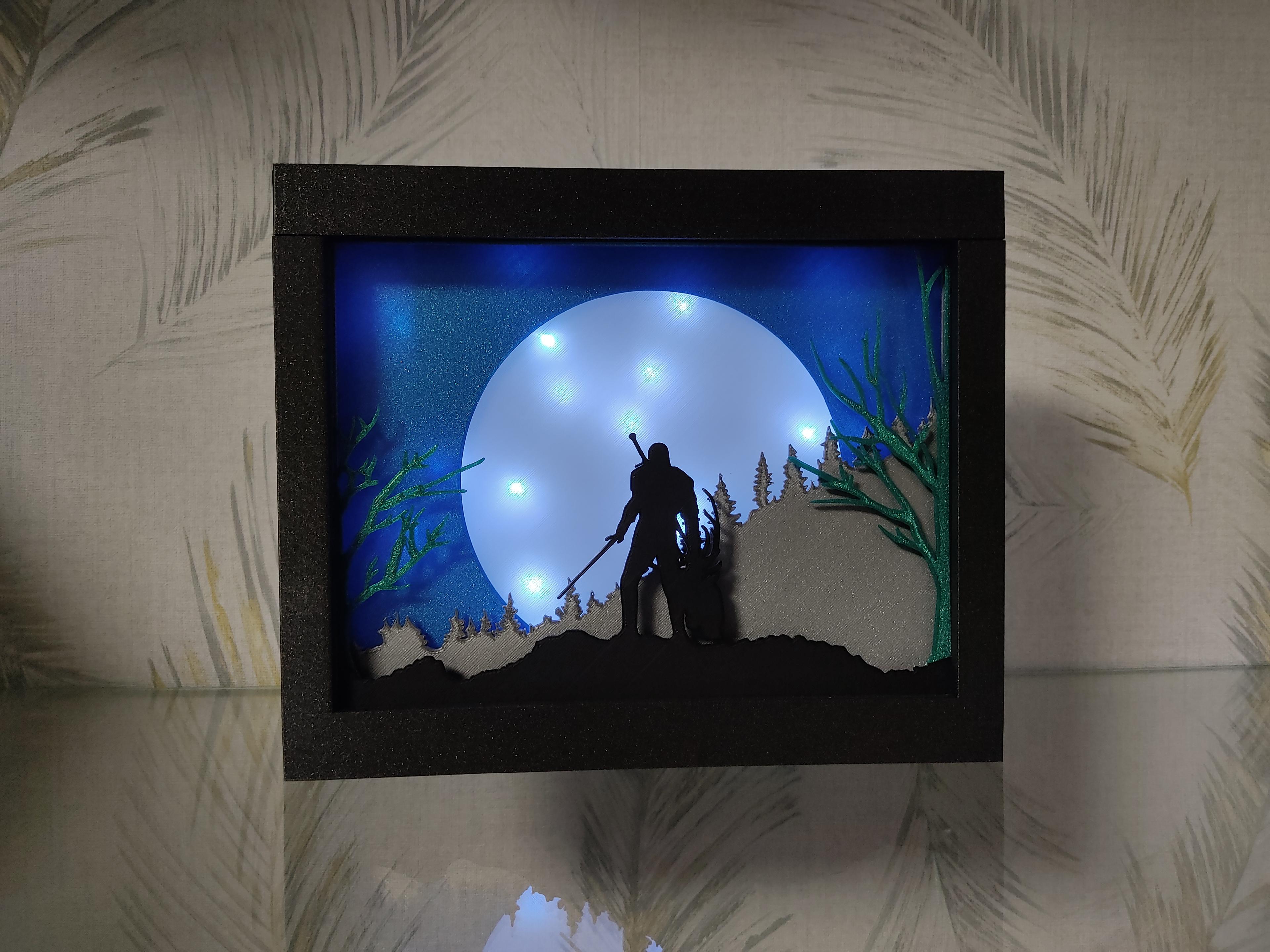 The witcher plates for light and shadow box 3d model