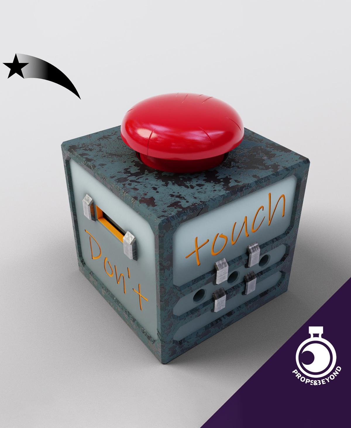 Do not press the red button! - Trap 3d model