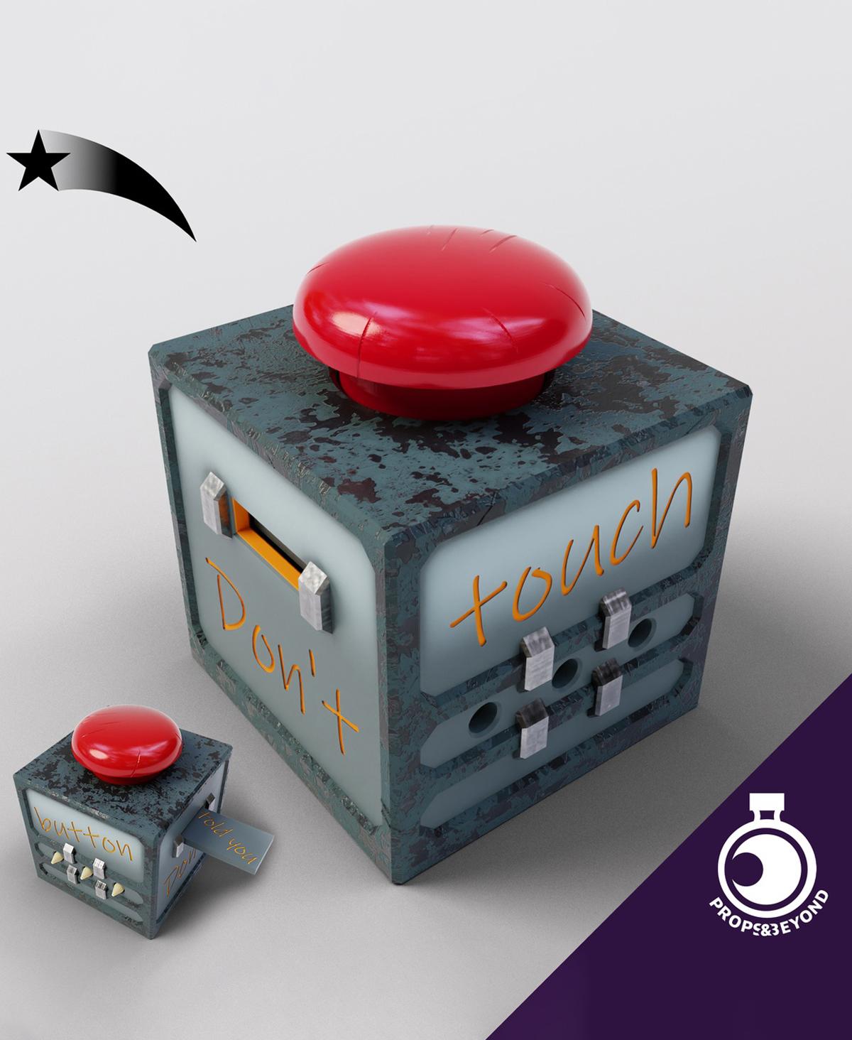 Do not press the red button! - Trap 3d model