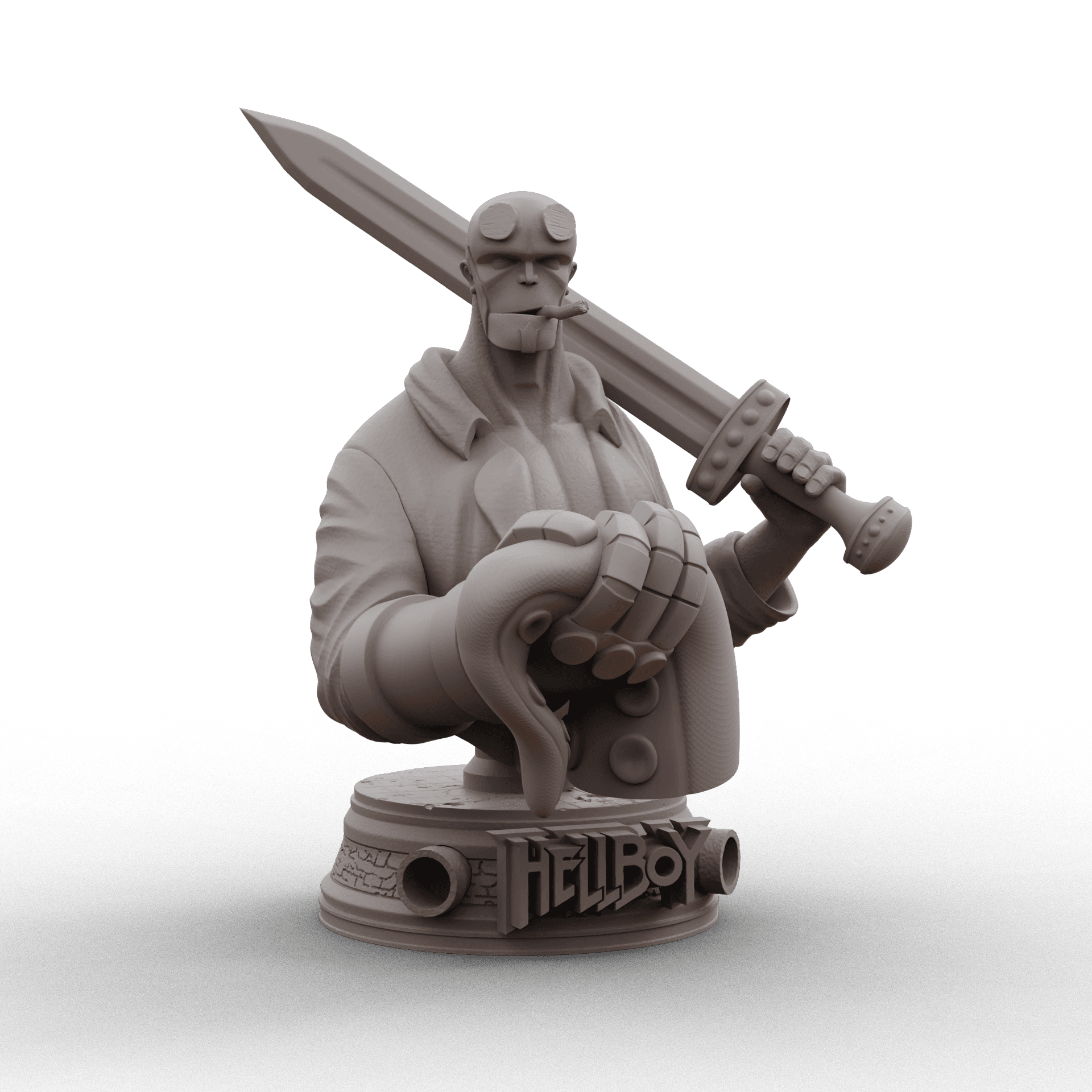 HellBoy Bust 3d model