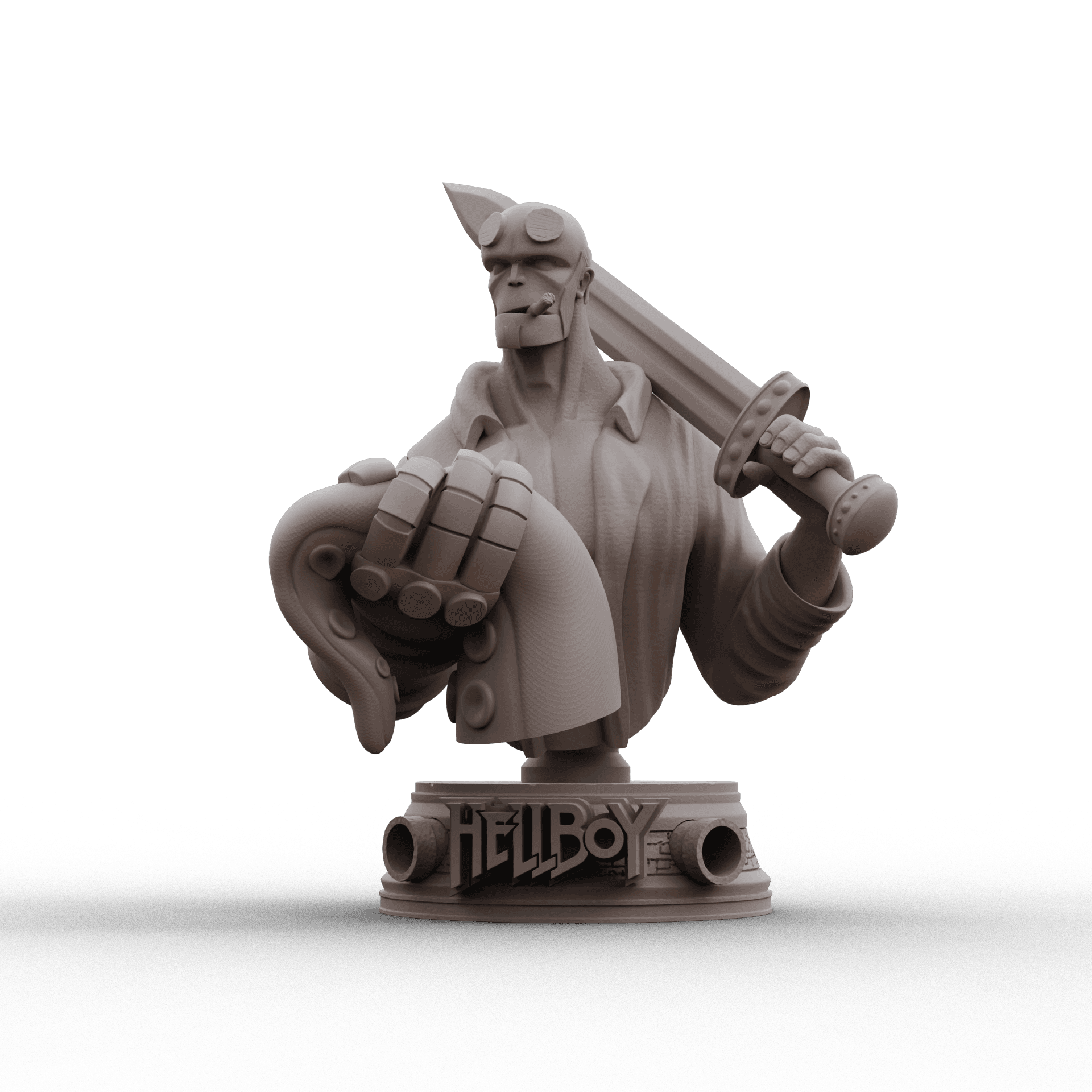 HellBoy Bust 3d model