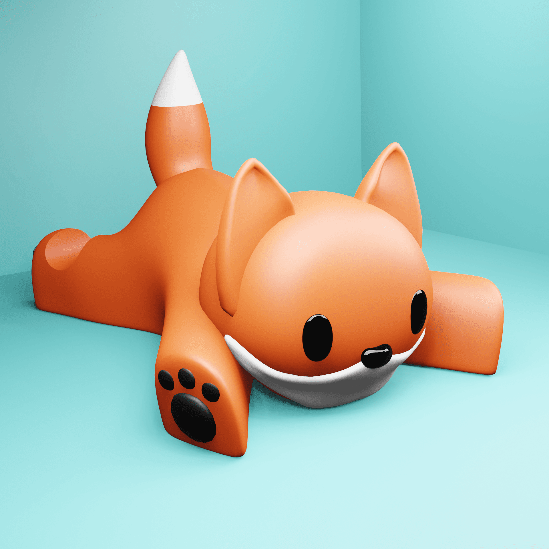 Fox phone holder 3d model