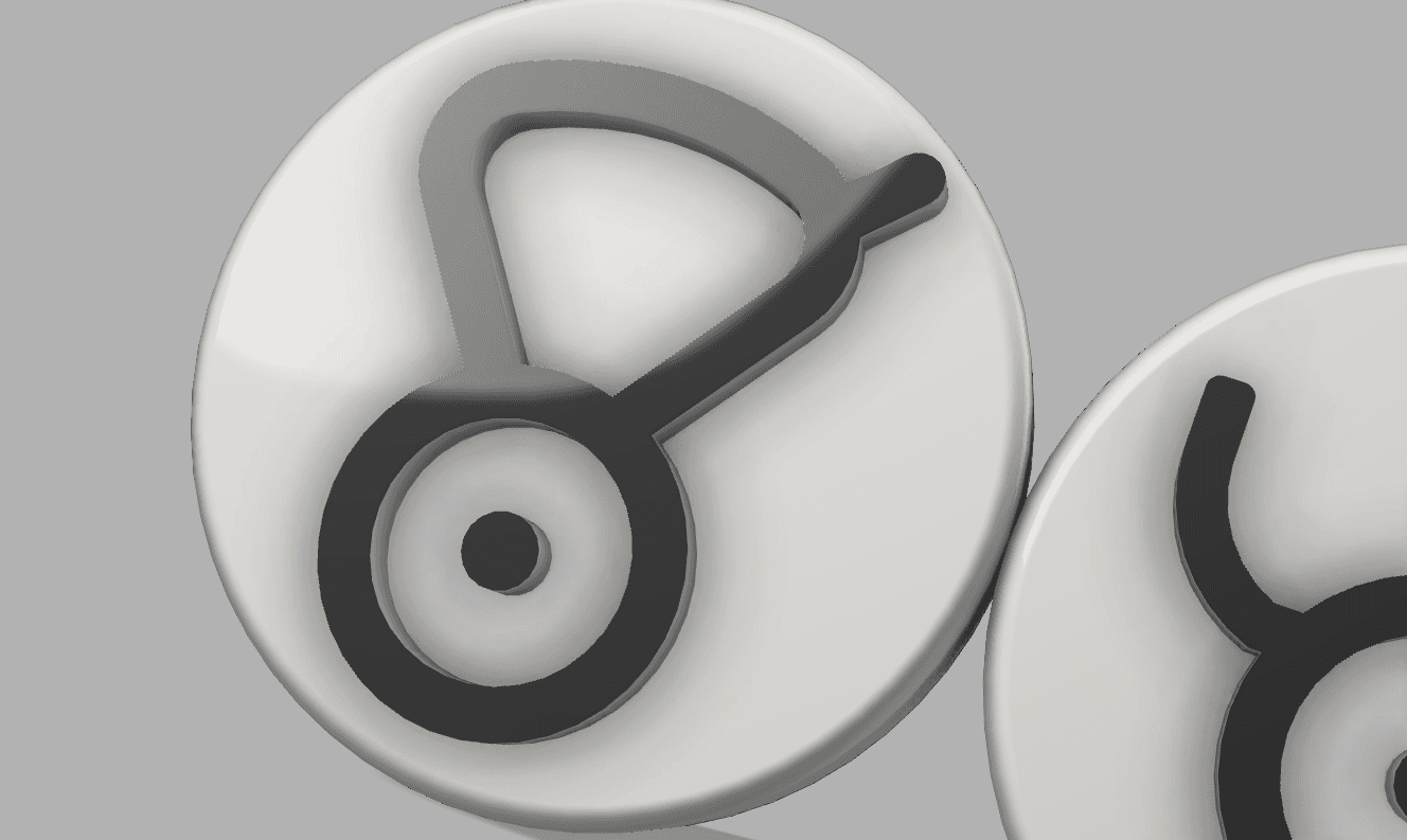 POKEMON UNOWN NON-MMU FRIDGE MAGNET “V” 3d model