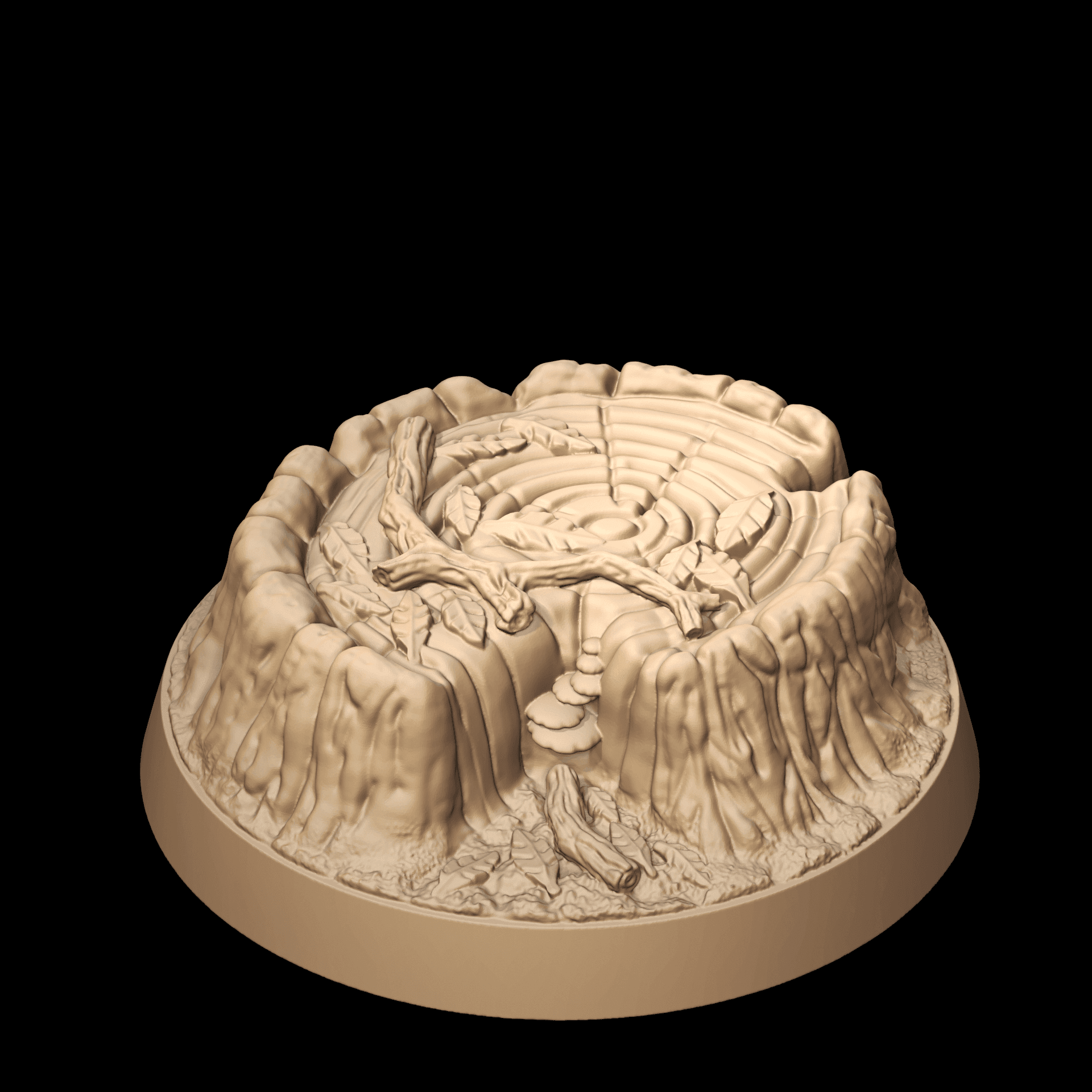 Set of 9 forest themed bases (32mm) 3d model