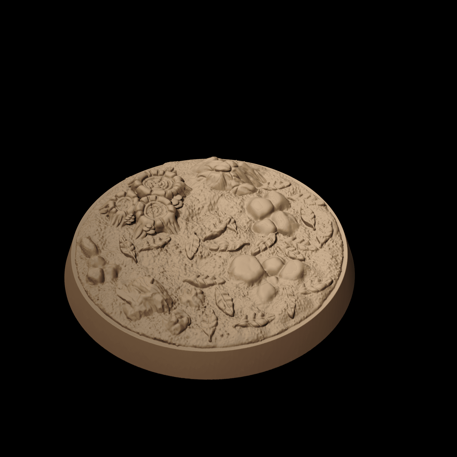 Set of 9 forest themed bases (32mm) 3d model