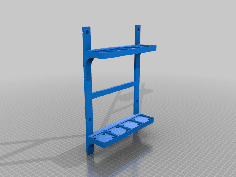 Gridfinity Wall Rack Double Height 3d model