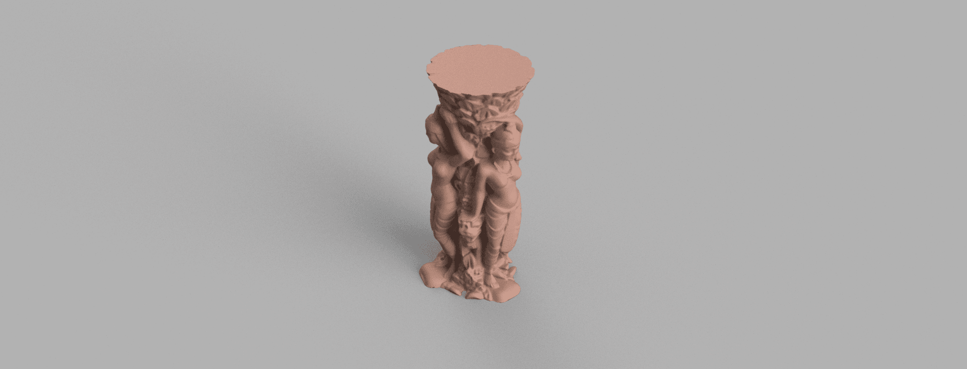 statue and pen holder 3d model