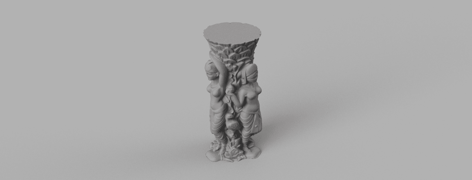 statue and pen holder 3d model