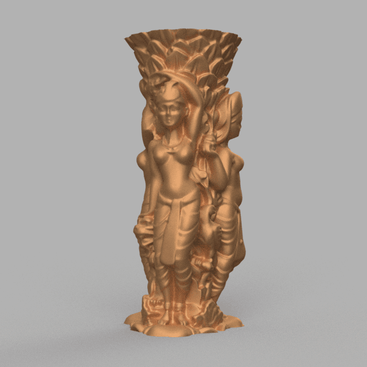 statue and pen holder 3d model