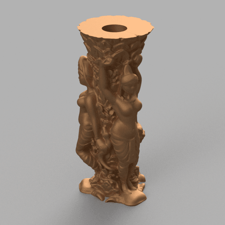 statue and pen holder 3d model