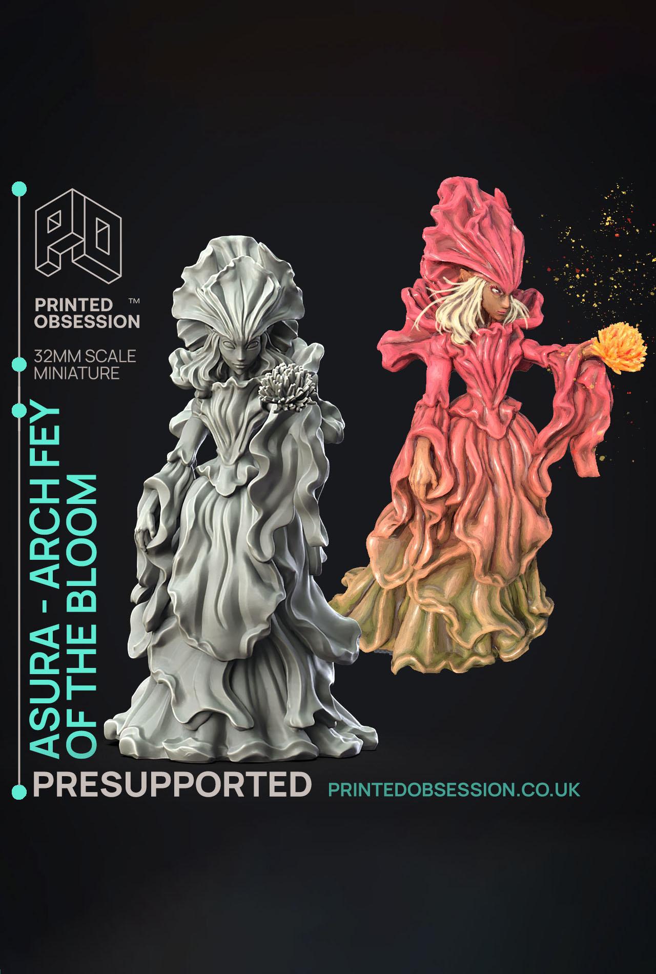 Arch Fey of the Blossom - Not The Bees - PRESUPPORTED - Illustrated and Stats - 32mm scale			 3d model