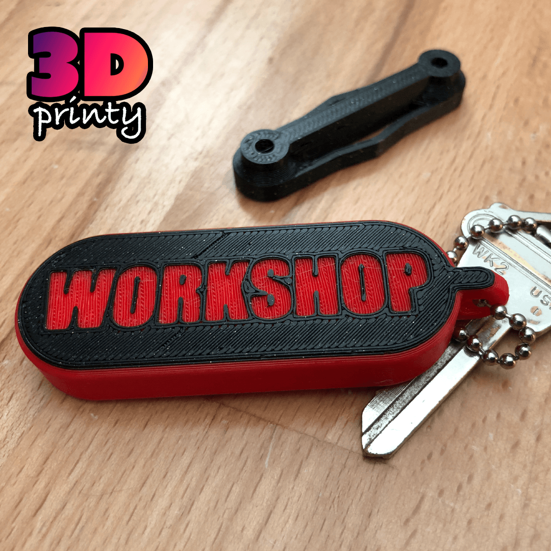 Spring Latch Keychain 3d model