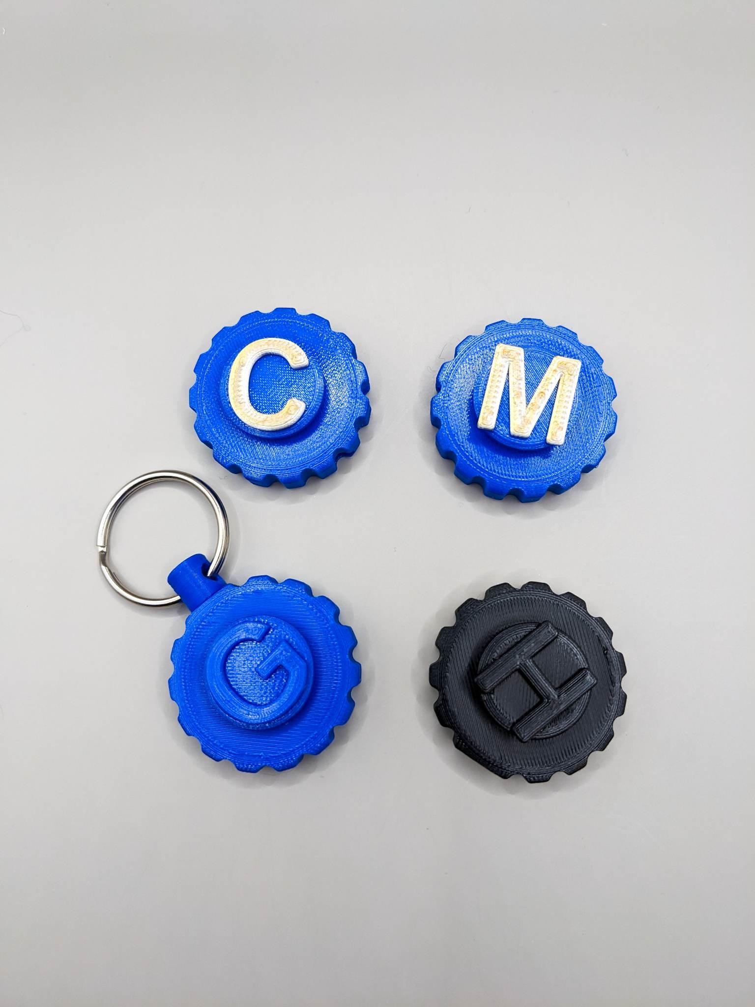 Alphabet Fidget Spinner Keychain 3d model