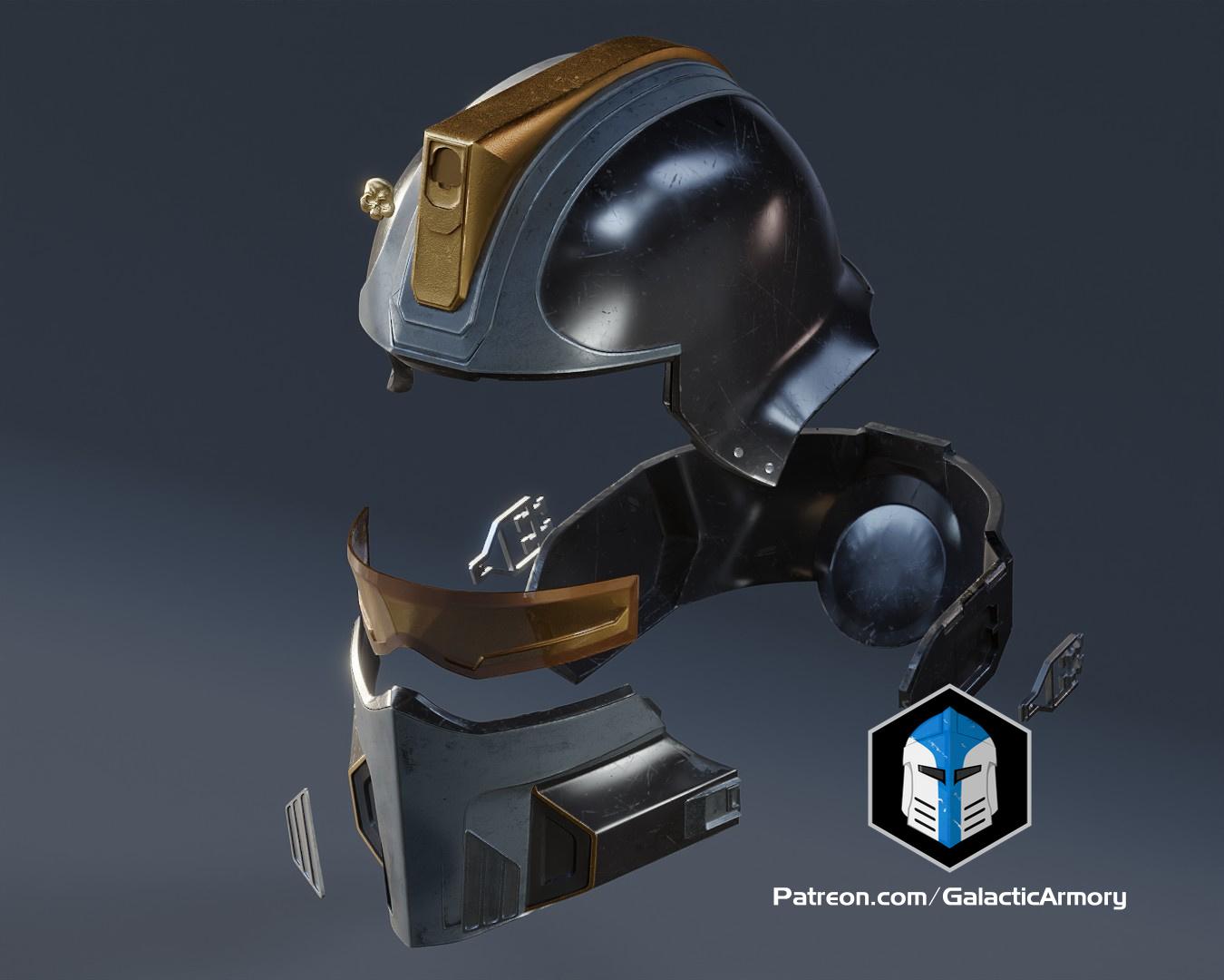 Helldivers 2 Helmet - Hero of the Federation - 3D Print Files 3d model