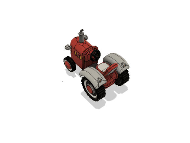 Candy Tractor with Movements 3d model