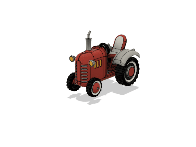 Candy Tractor with Movements 3d model