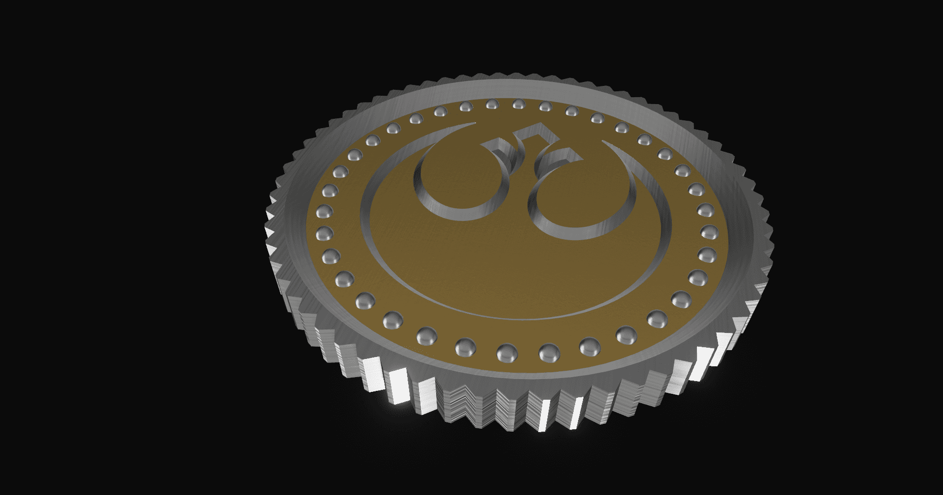 Rebel Single sided coin 3d model