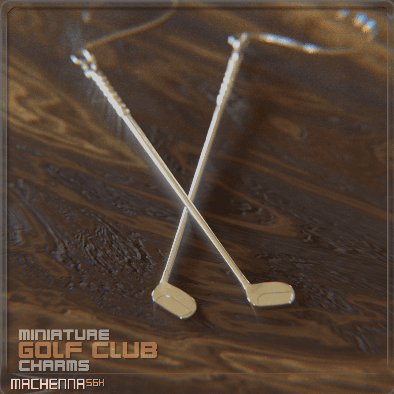 Miniature Golf Club Charms 3d model