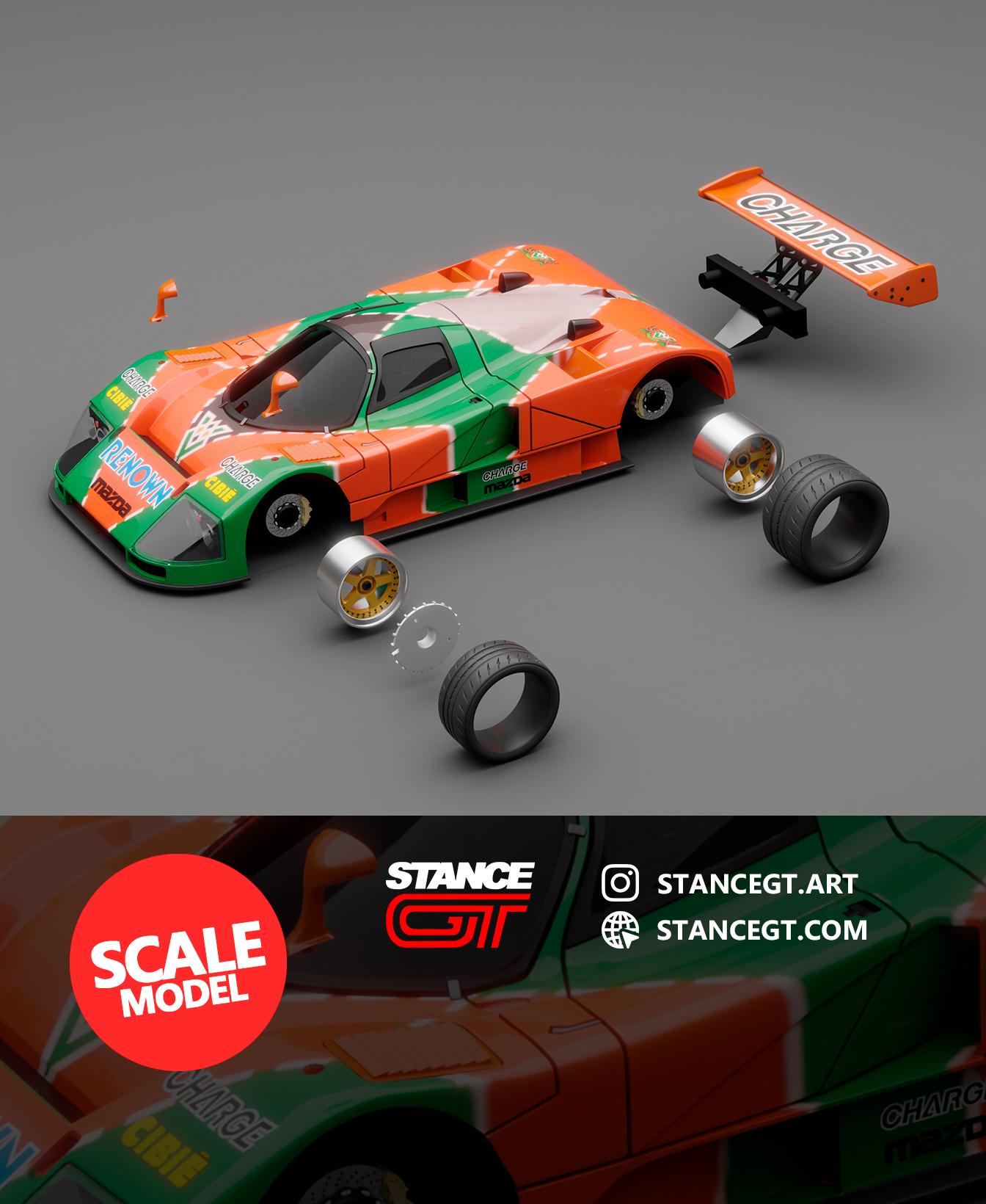 Mazda 787B | SCALED | Scale model kit car 3d model