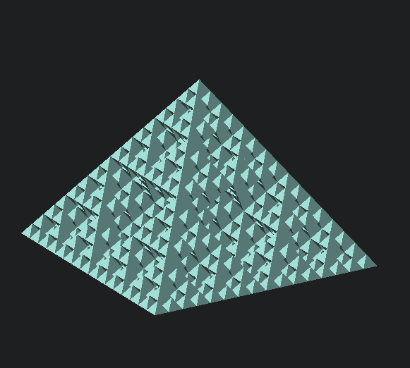 Sierpinski 4-Pyramid with code. Customizable 3d model