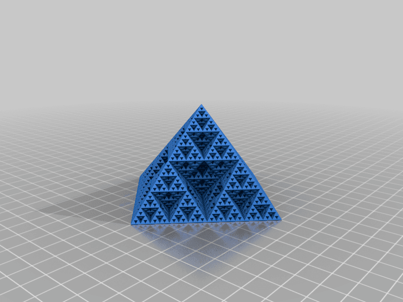 Sierpinski 4-Pyramid with code. Customizable 3d model