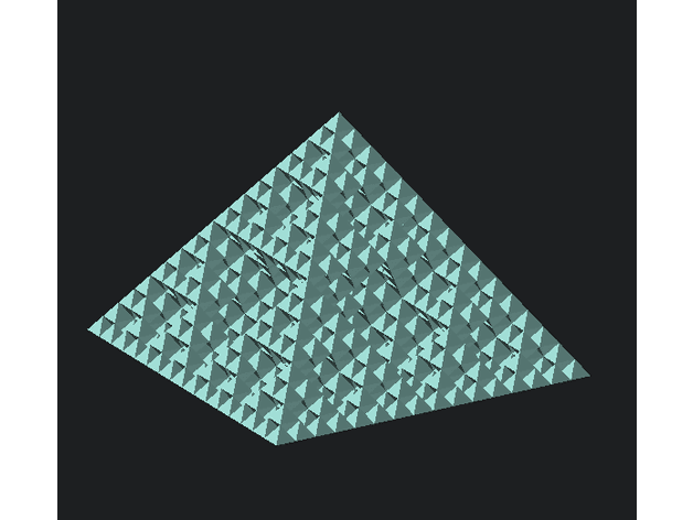 Sierpinski 4-Pyramid with code. Customizable 3d model