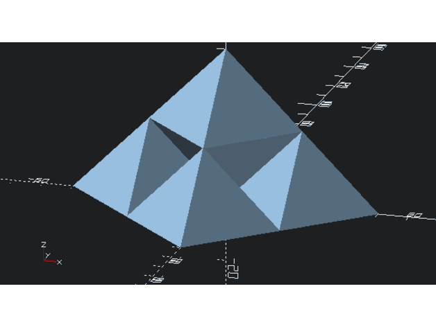 Sierpinski 4-Pyramid with code. Customizable 3d model