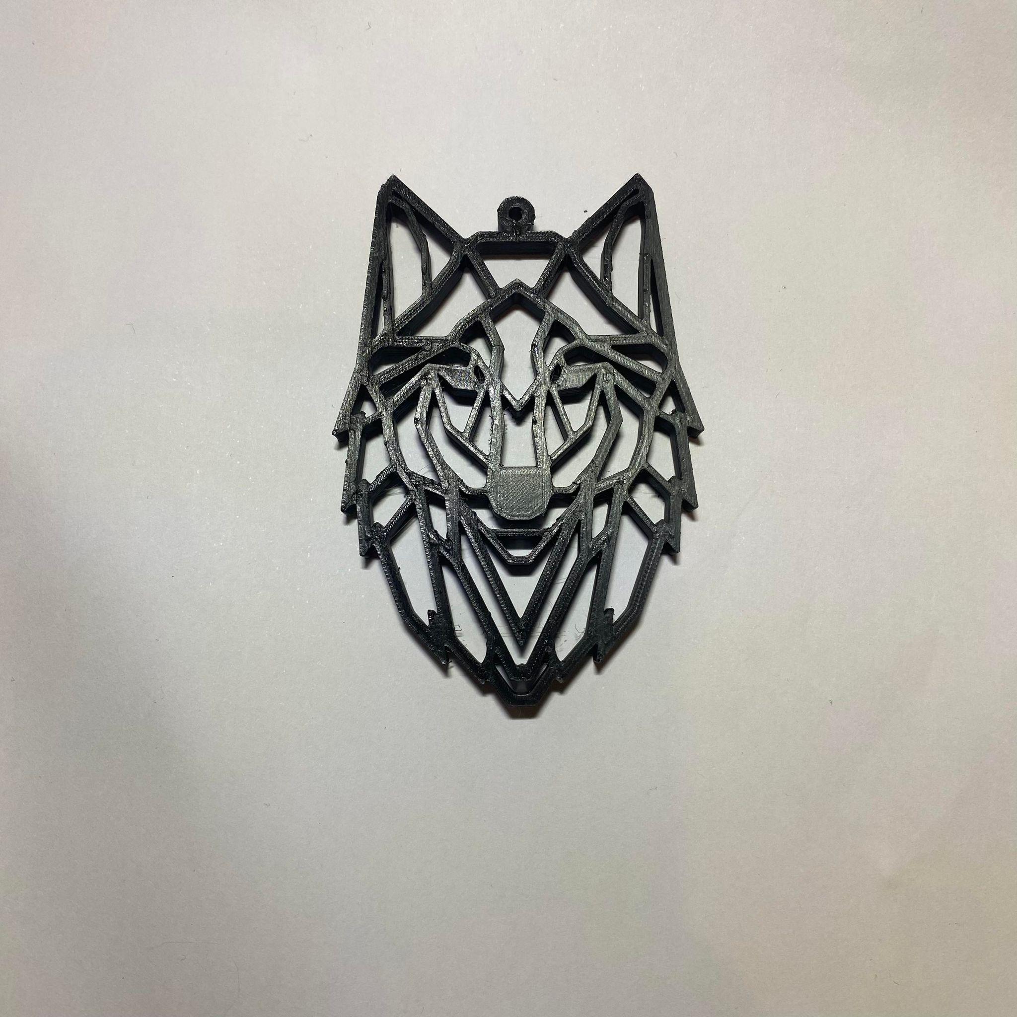 Geometric keychain - Wolf.stl 3d model