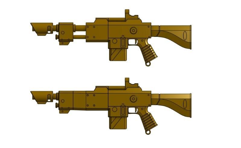 Kantrael MG XII Infantry Lasgun Warhammer 40k Darktide 3d model