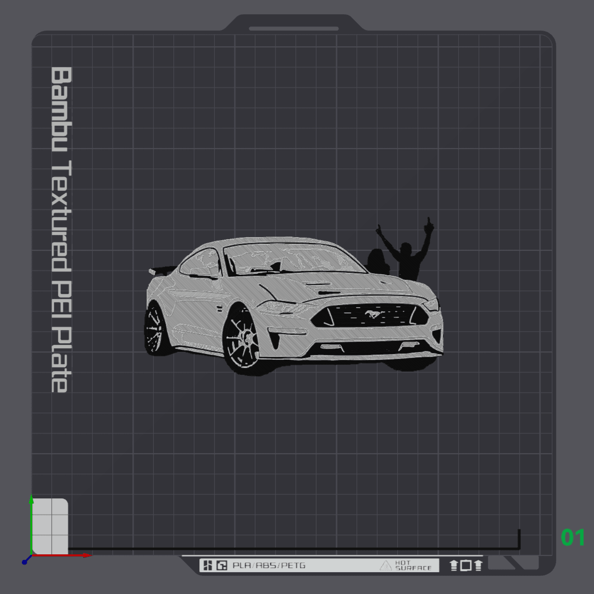 Crowd Control Mustang Magnet 3d model