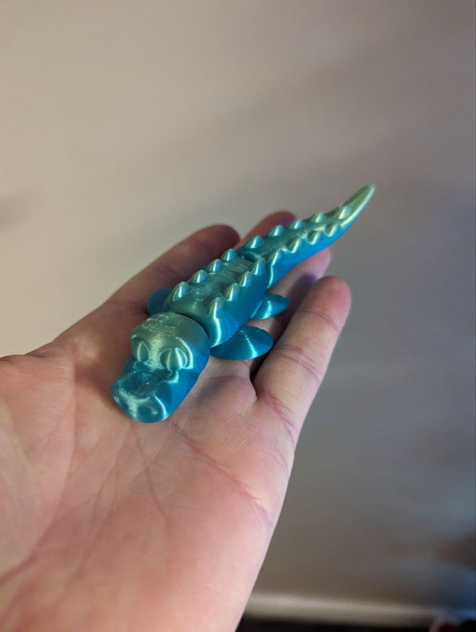 Cute Flexi Crocodile 3d model