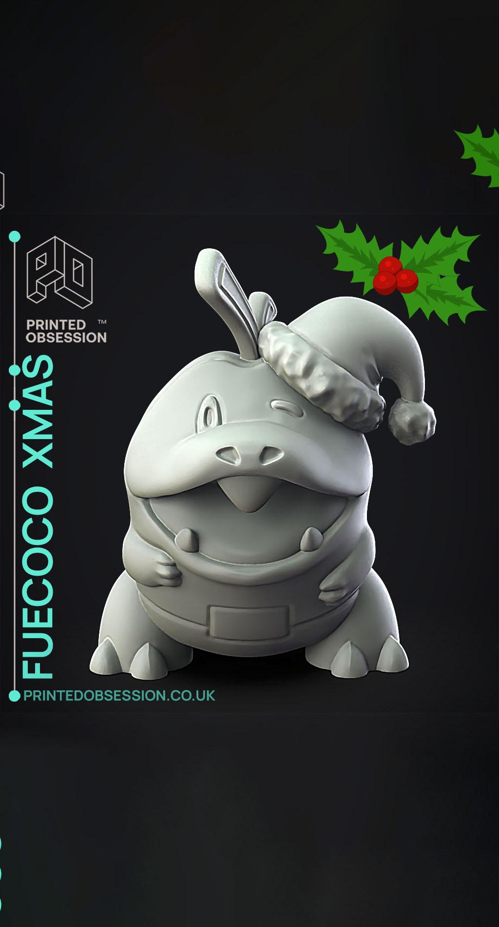 Fuecoco xmas - Pokemon - Fan Art 3d model