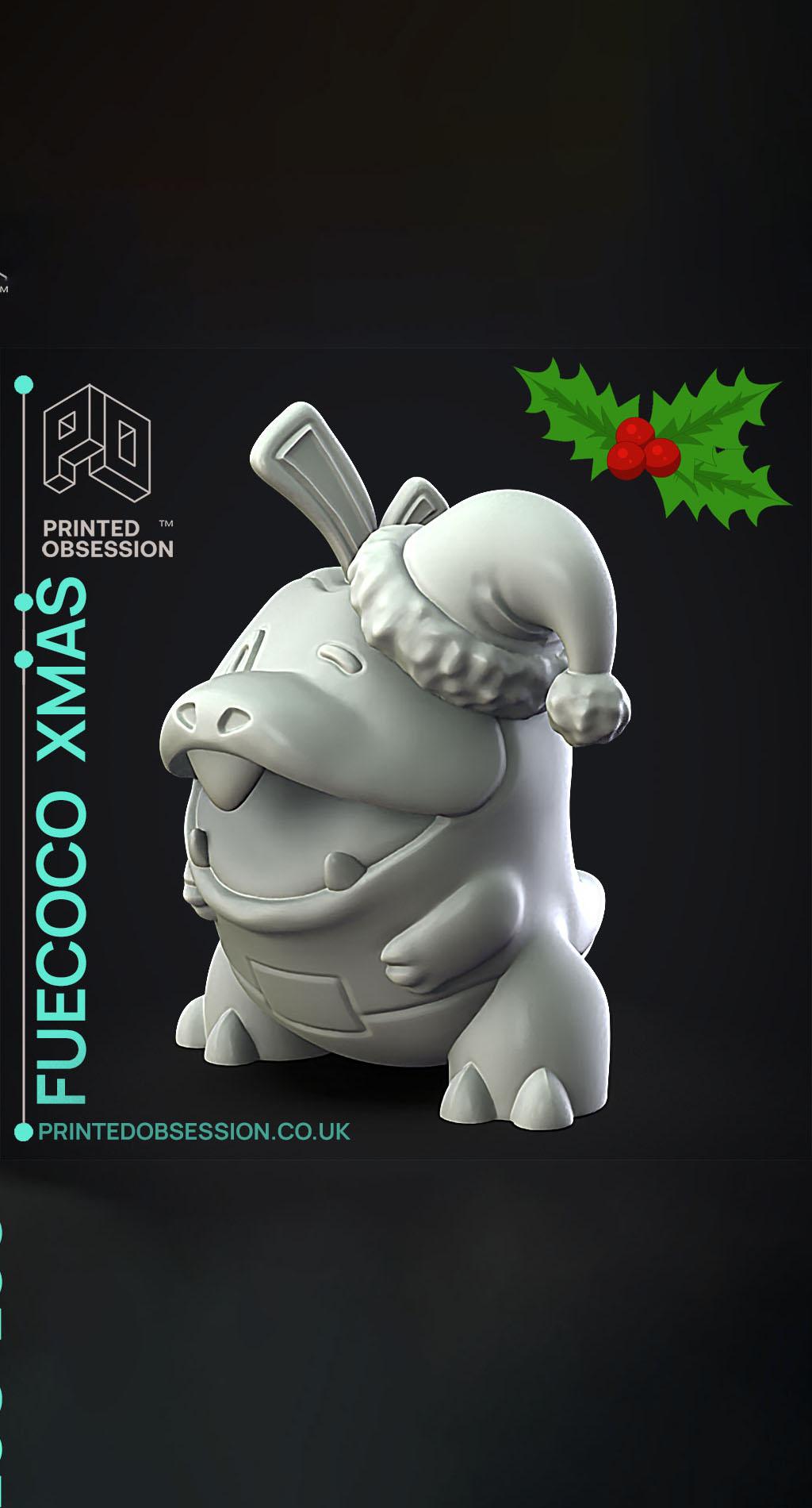 Fuecoco xmas - Pokemon - Fan Art 3d model