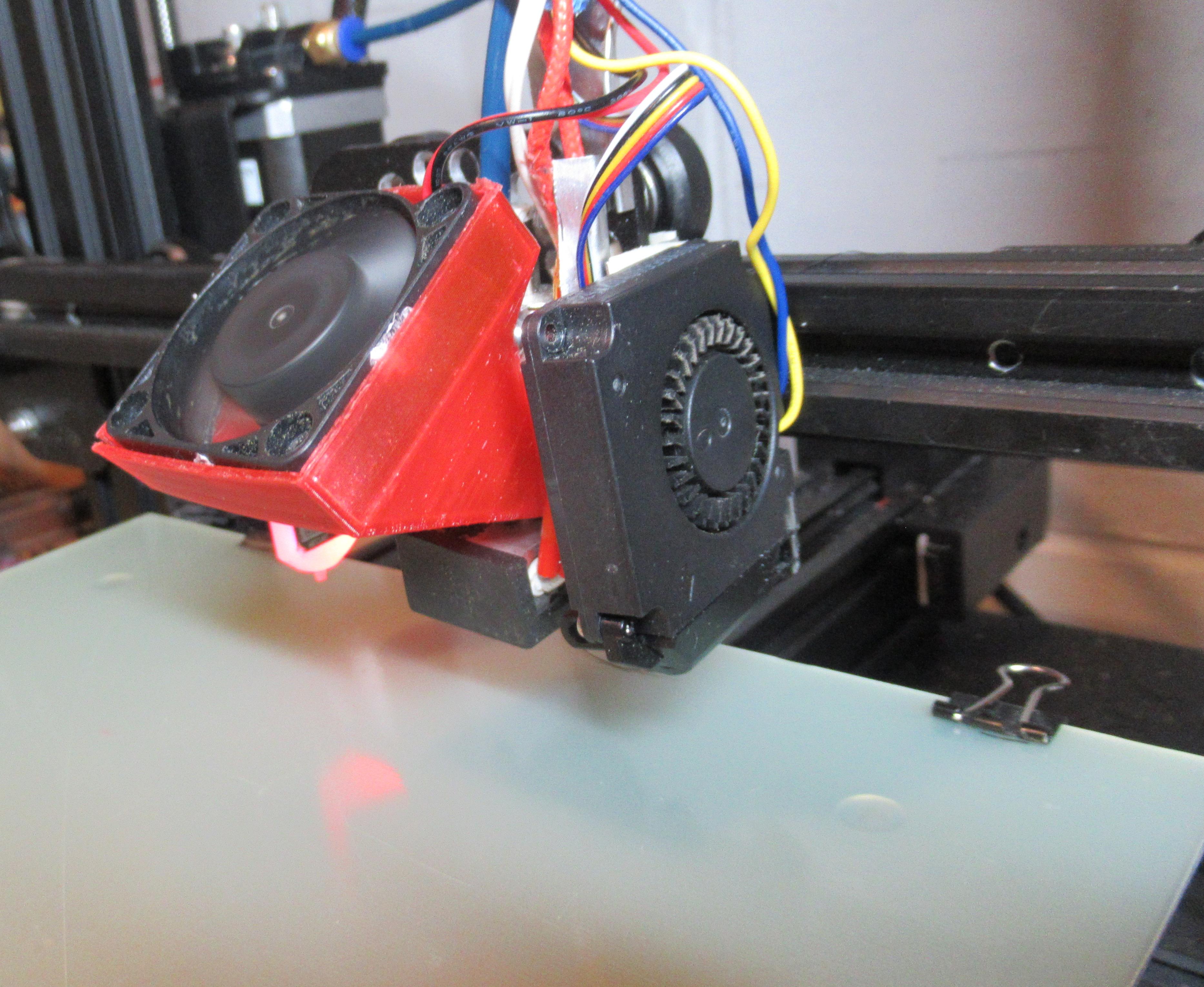 ender 3 fan duct/mount - installed on ender 3 - 3d model