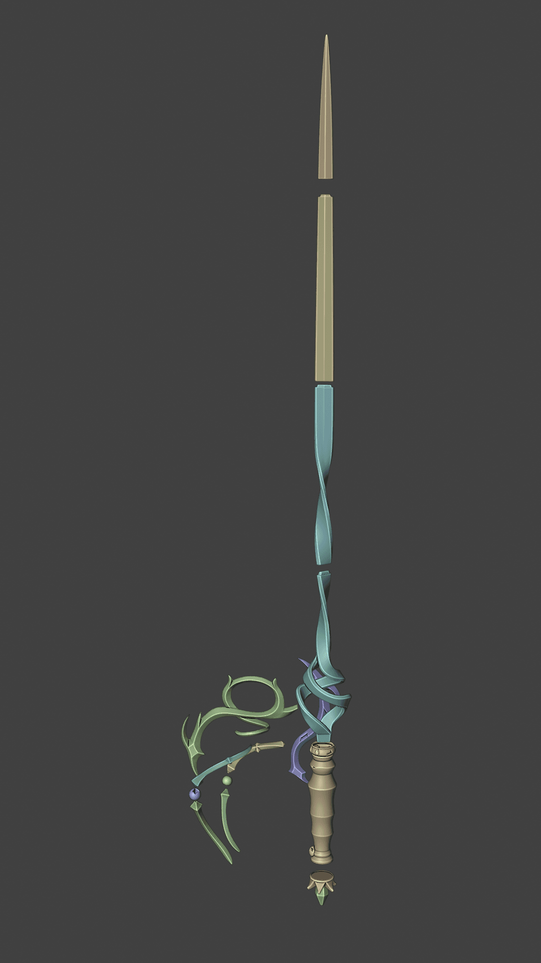 FANTASY INFERNAL RAPIER BALDURS GATE 3 3d model