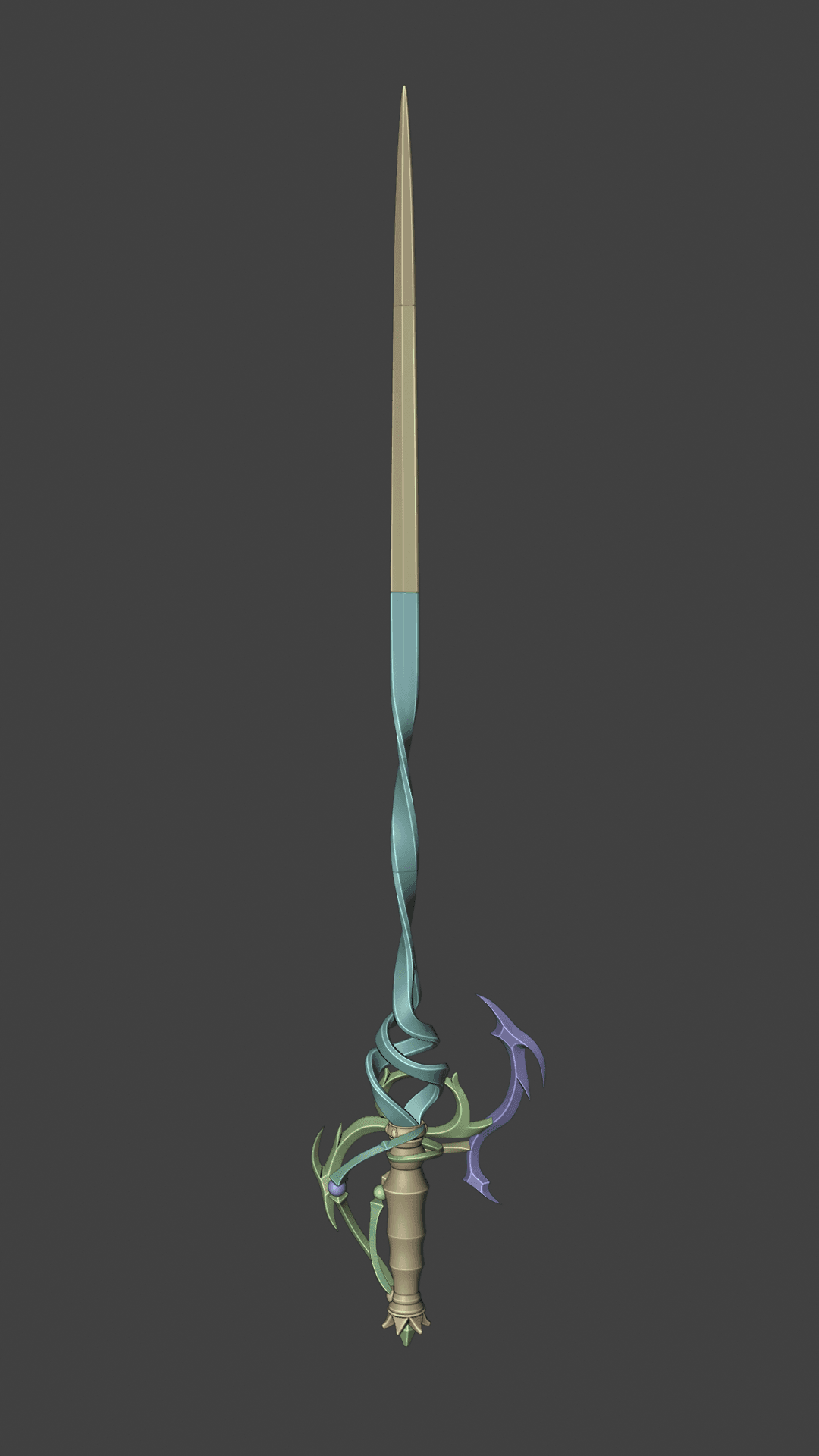 FANTASY INFERNAL RAPIER BALDURS GATE 3 3d model