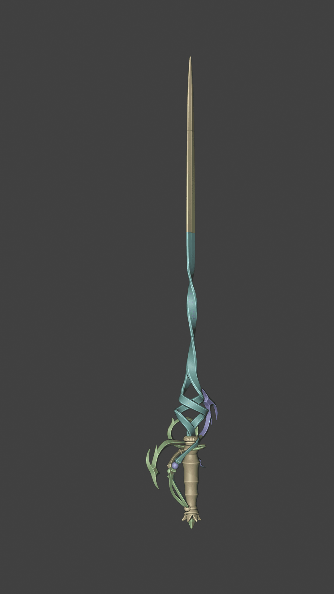 FANTASY INFERNAL RAPIER BALDURS GATE 3 3d model