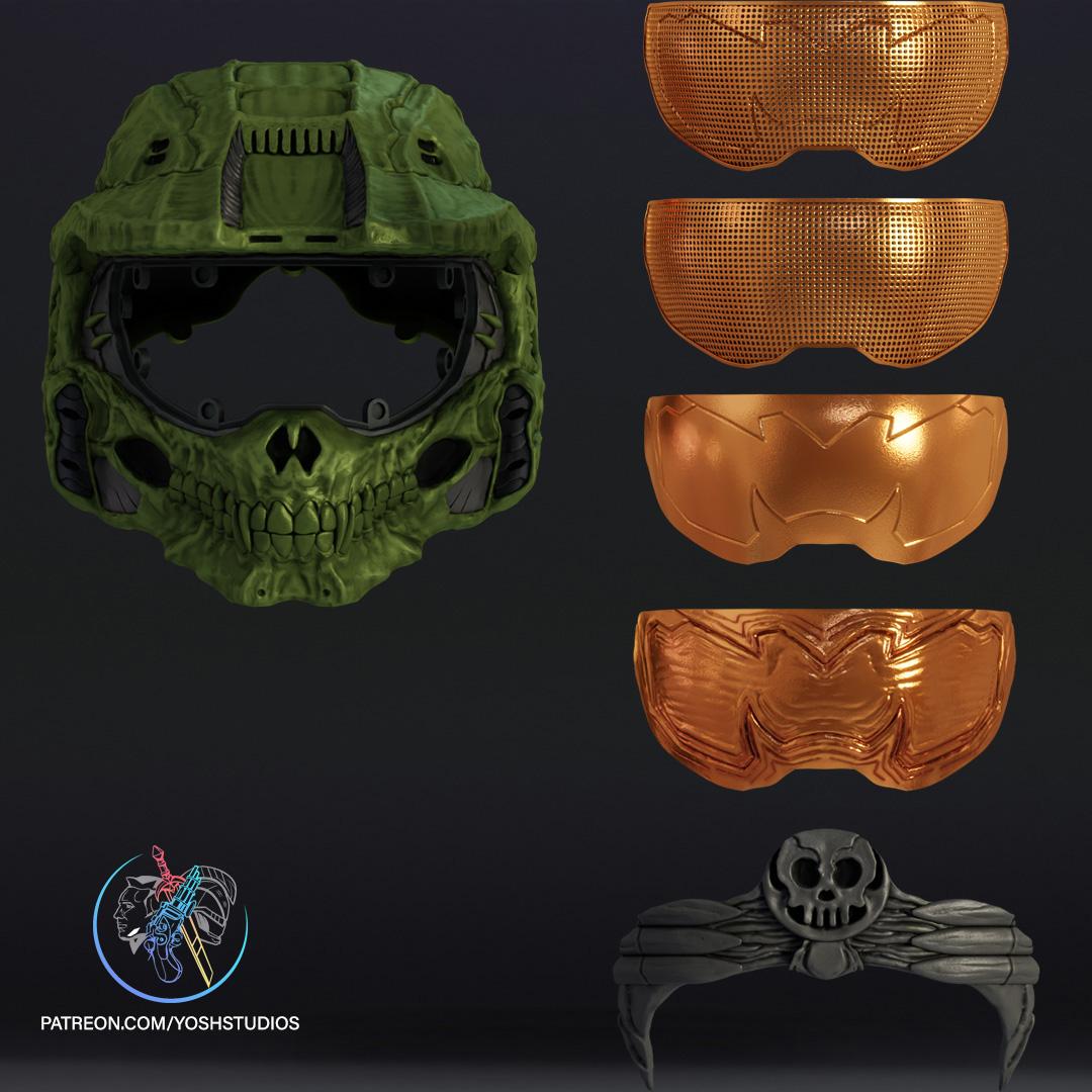 Skullified Master Chief Helmet 3D Print File STL 3d model