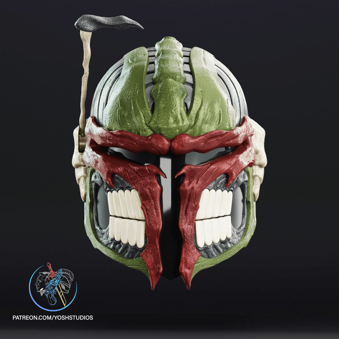 Skull Boba Fett Mando Helmet 3D Printer File STL 3d model