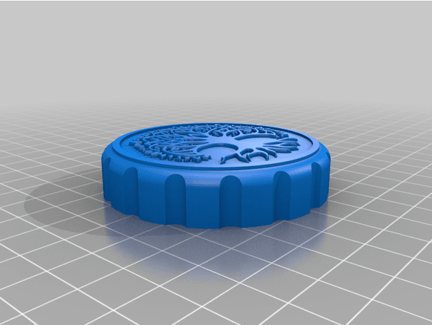 Celtic Tree - Stash Jar Lid 3d model