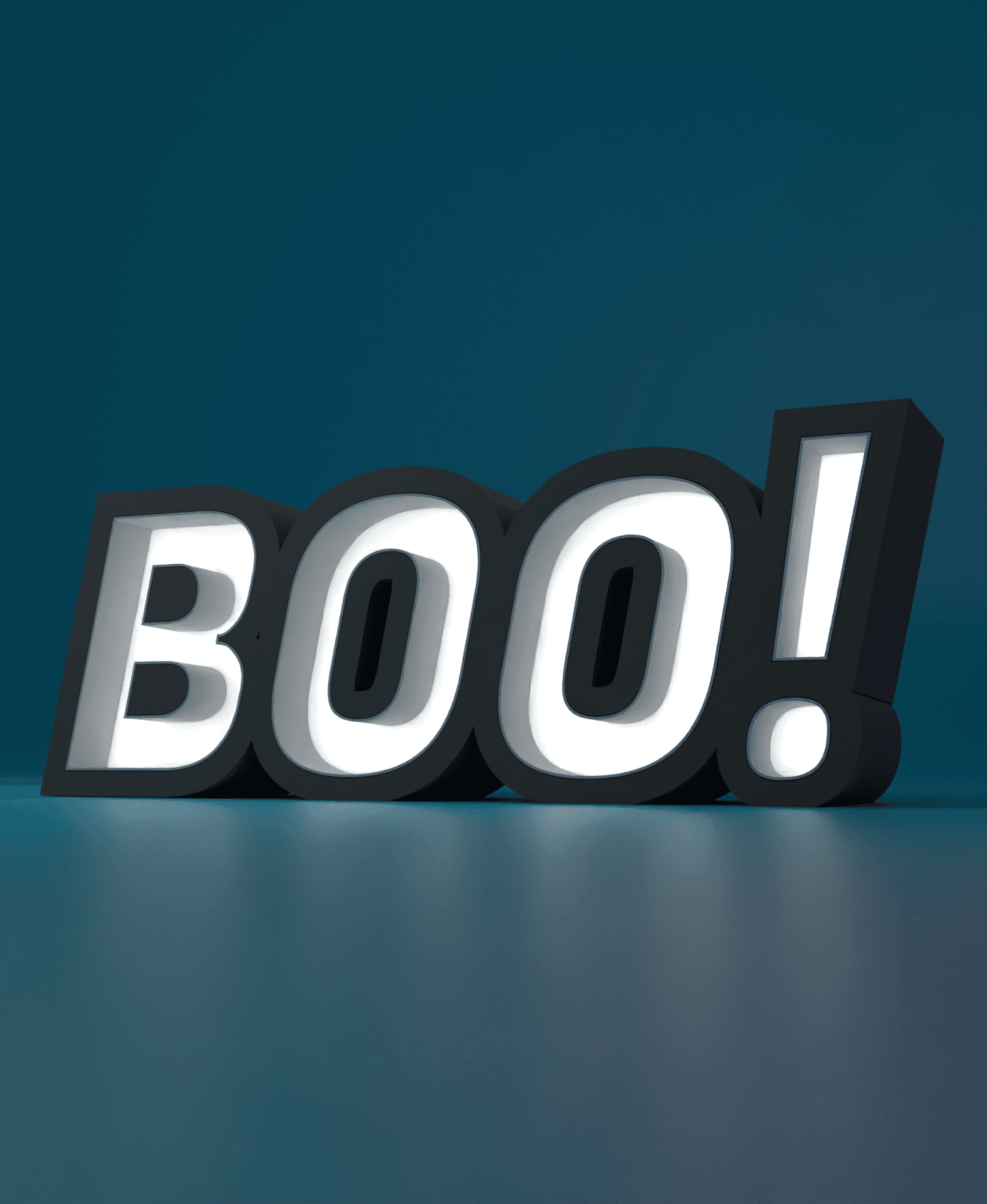 BOO! LED SIGN 3d model