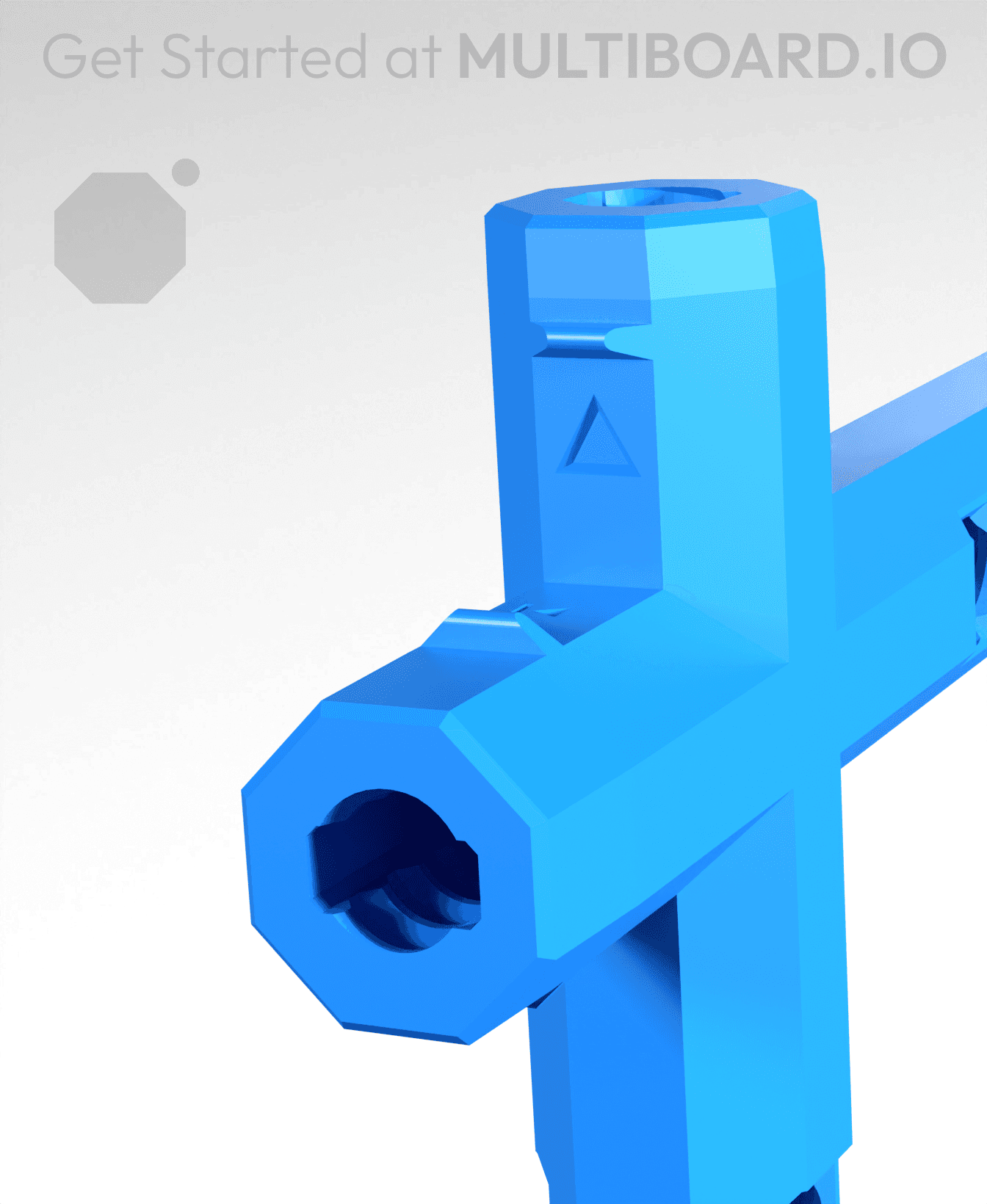 2x2 Push-Fit Bracket 3d model