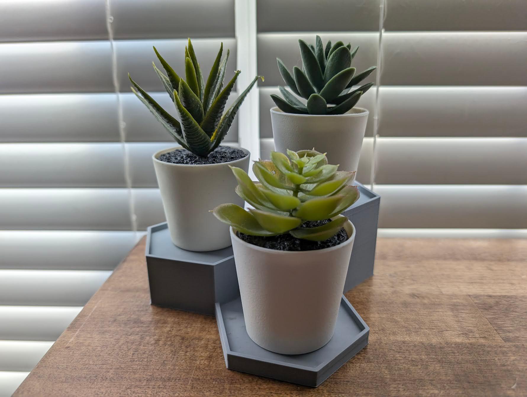 Hexagon Terraced Stand / Succulent Stand 3d model