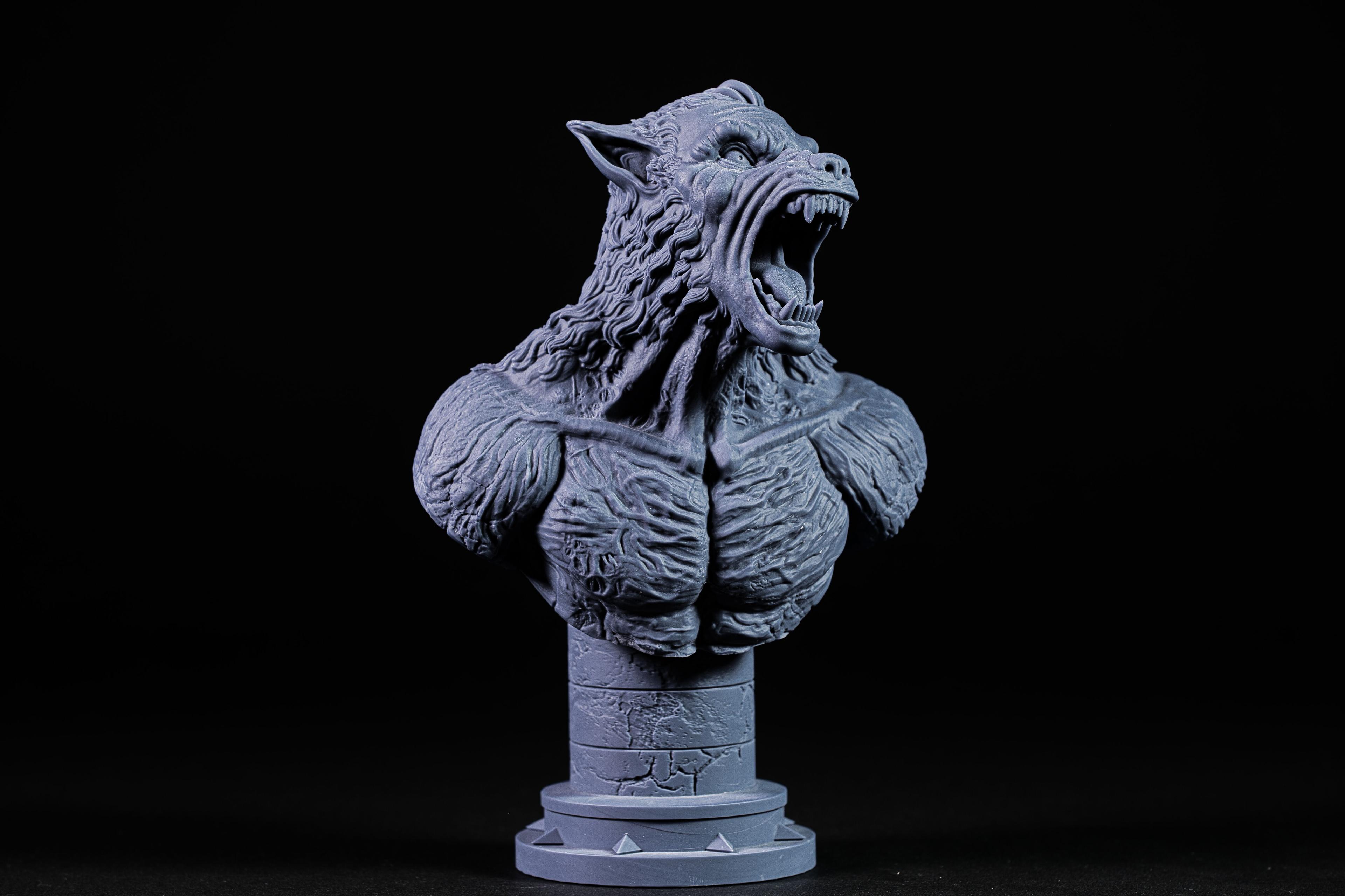 Werewolf bust (Pre-Supported 3d model