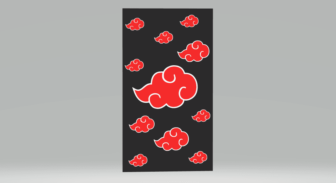 Akatsuki Art 2D - 3 Colors.stl 3d model