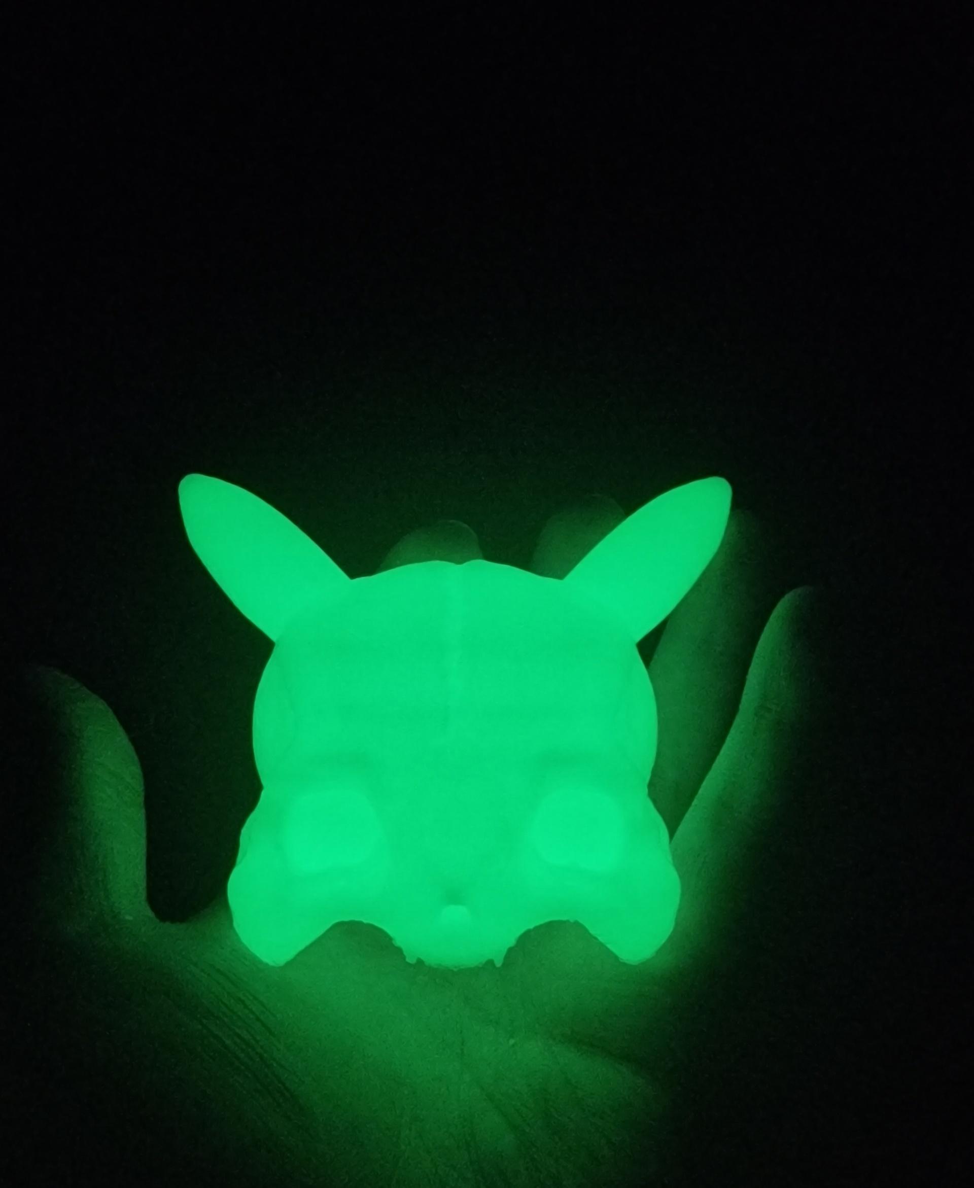 Pikachu Skull (Pre Supported) - Amazing model i just had to make it glow 😂 - 3d model