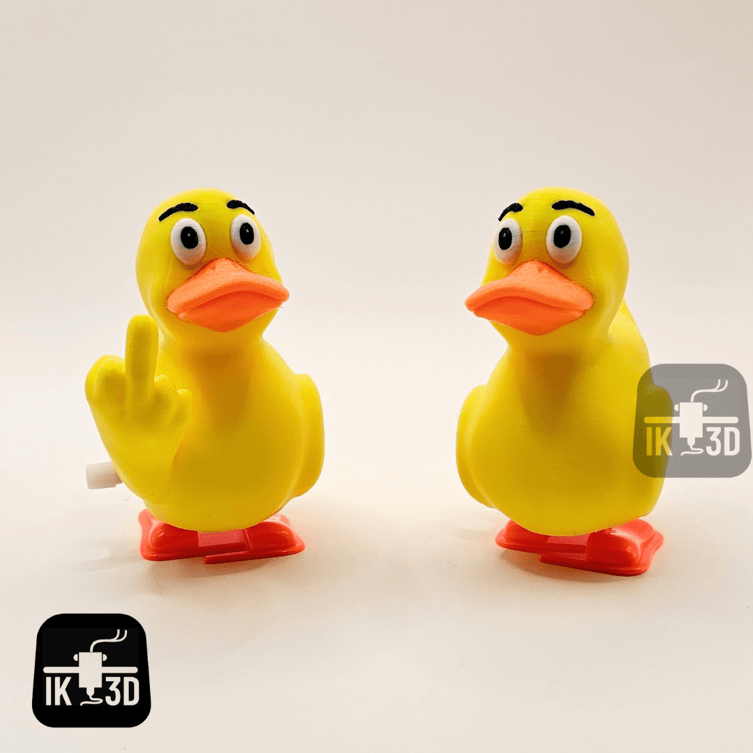 Waddlers - Rubber Ducks Middle Finger and Plain / 3MF Included / No Supports 3d model