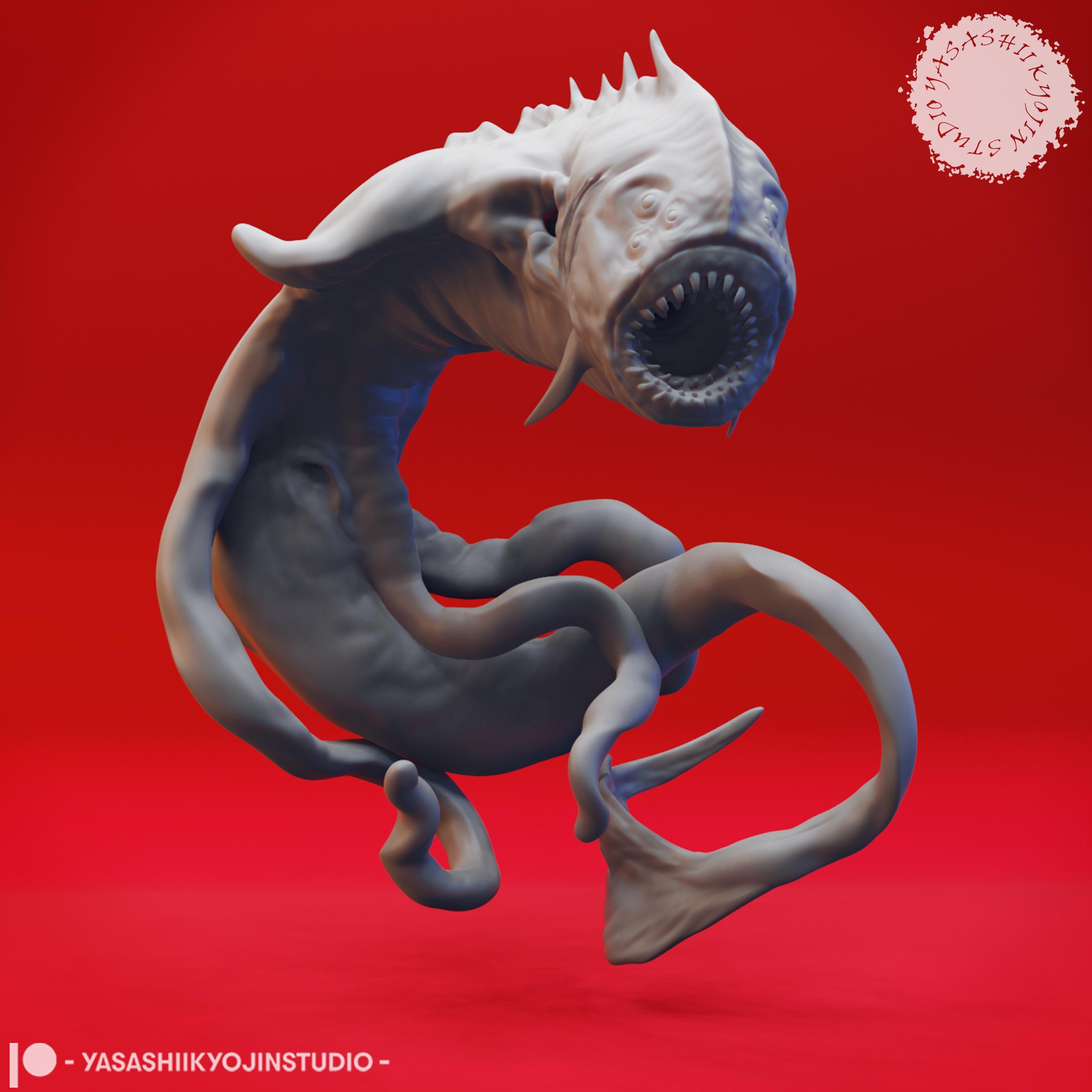 Aboleth - Tabletop Miniature (Pre-Supported) 3d model