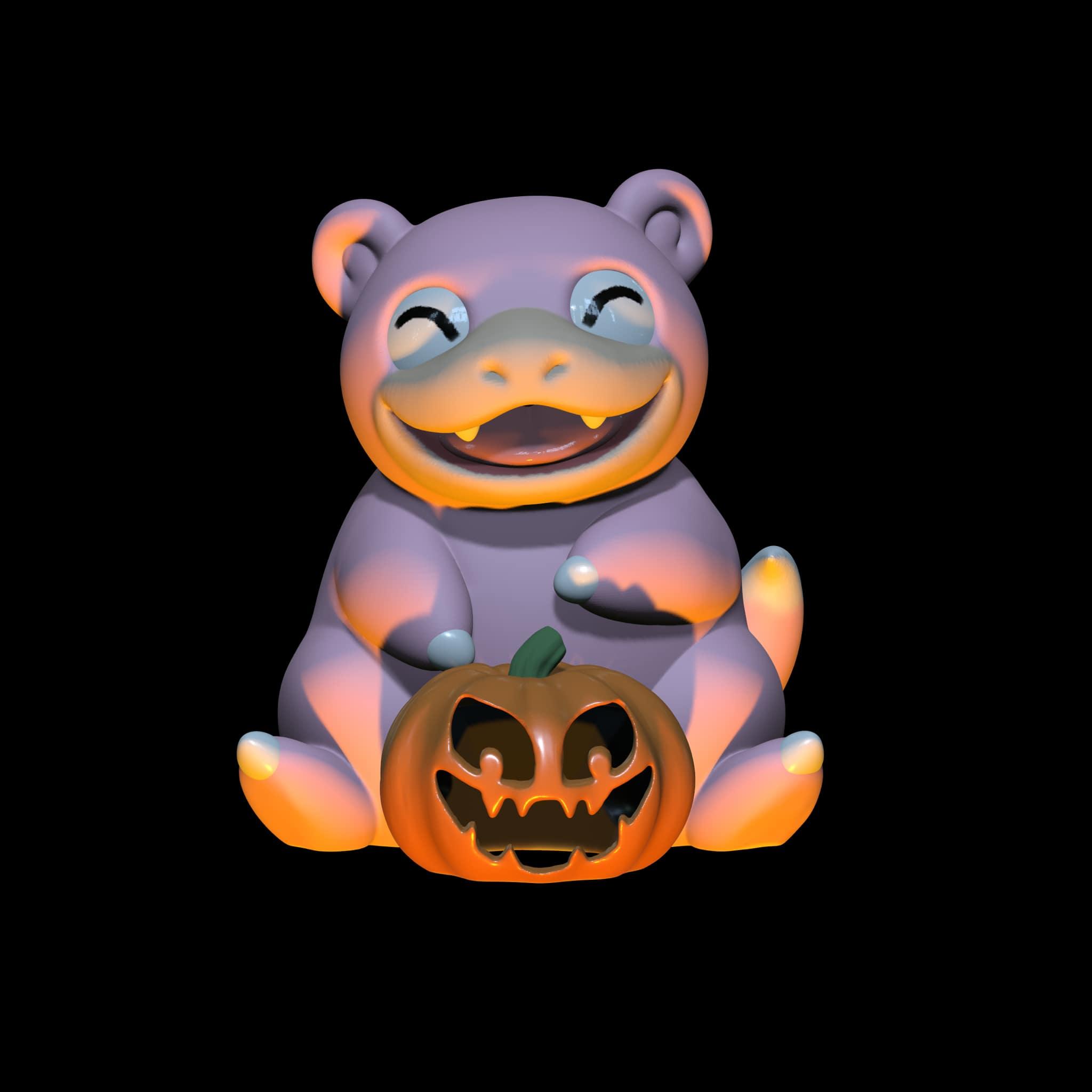 Pumpkin Slowpoke 3d model